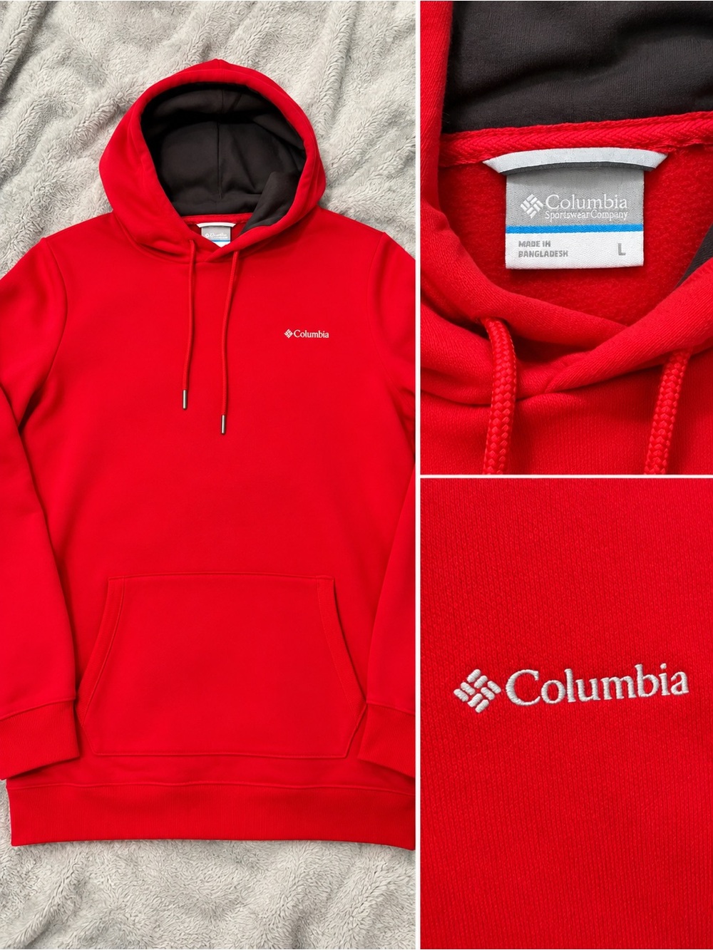 Columbia Extra long  Large women’s Red Pullover Hoodie Sweatshirt